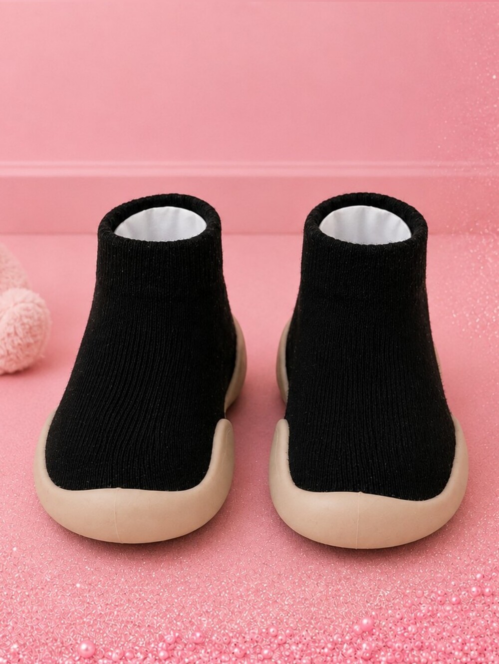 Tiny Explorings Black Sock Shoes Toddler Barefoot Walking Shoes 18-24M